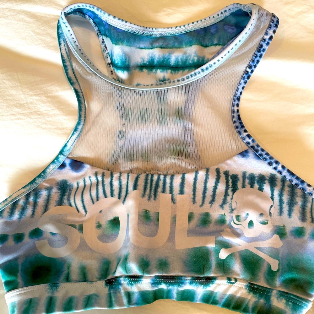 SoulCycle Tie Dye High neck sports bra - size S